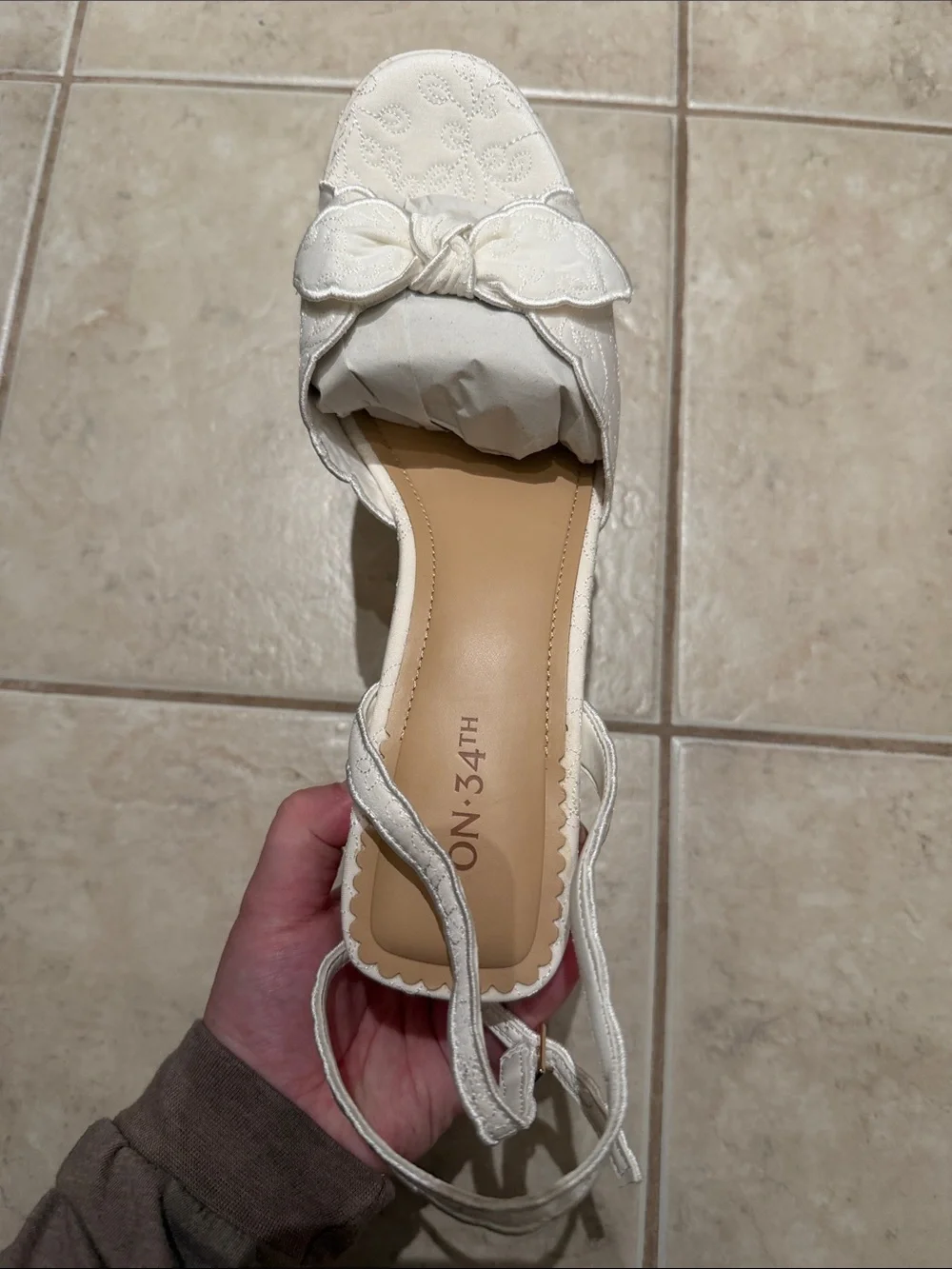 •ON 34TH• “Stanciaa” Platform Block Heel Sandals - White Linen >> size 11 NWT